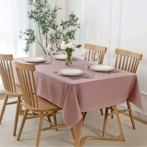 Western Family Pink table linen Textured Fabric New 60”x84”